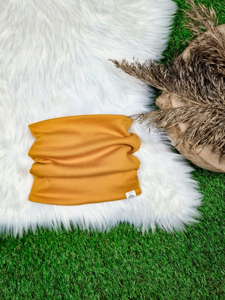 Šalle -Sinepju dzeltena (rievotas kokvilnas trikotāža)