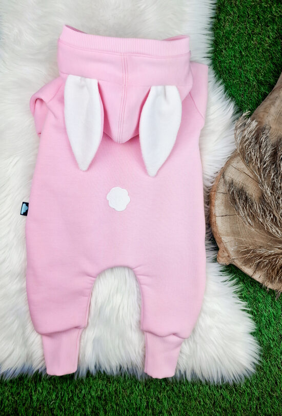 Siltināts Romperis "Zaķis"- Gaiši roza, 74/80