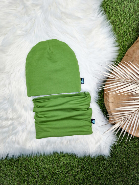 Komplekts cepure+šalle- Kivi zaļš, 50-52