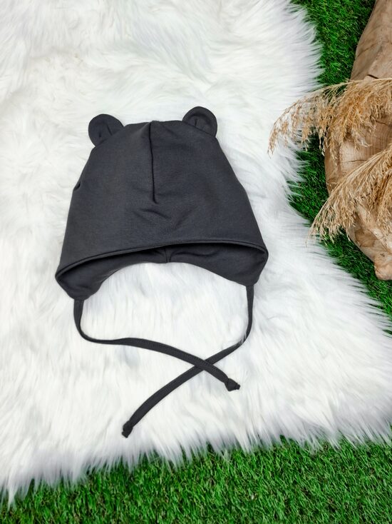 Sasienama cepure "Lācis"- Tumši pelēka, 40-42