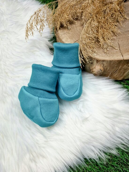 Siltināti zābaciņi-  Tirkīza zili, 0-3 mēn.