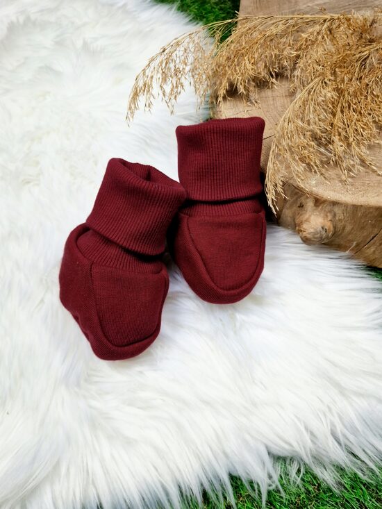 Siltināti zābaciņi- Bordo, 6-12 mēn.