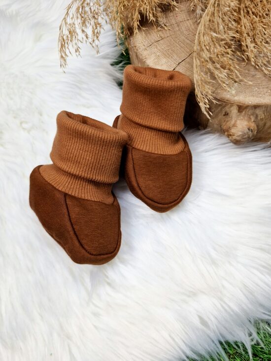 Siltināti zābaciņi-  Brūni, 0-3 mēn.