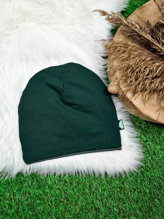 Cepure- Tumši zaļa/Tumši pelēka