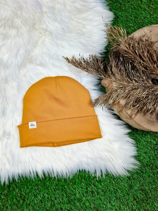 Cepure - Sinepju dzeltena (rievota trikotāža)