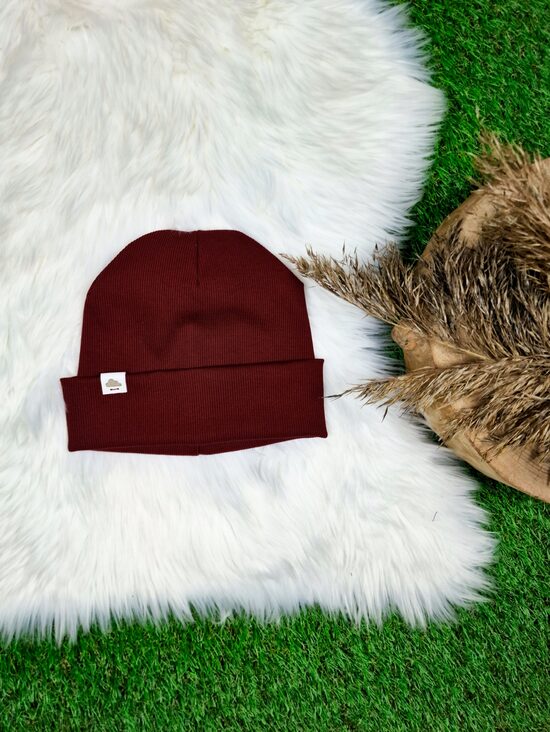 Cepure - Bordo (rievota trikotāža)