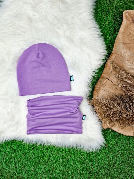 Komplekts cepure+šalle- Lavanda, 52-54