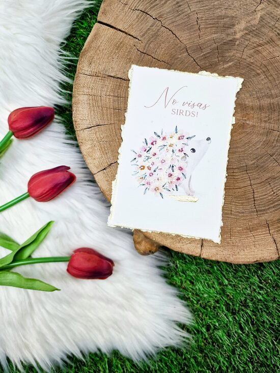 Apsveikuma kartīte "No visas sirds"