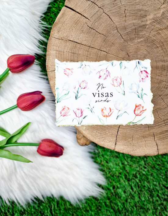 Apsveikuma kartīte "No visas sirds"