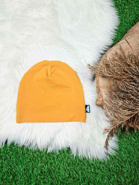 Cepure- Dzeltena (plāna kokvilnas trikotāža), 48-50