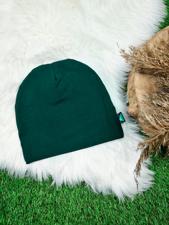 Cepure- Tumši zaļa (plāna kokvilnas trikotāža), 50-52