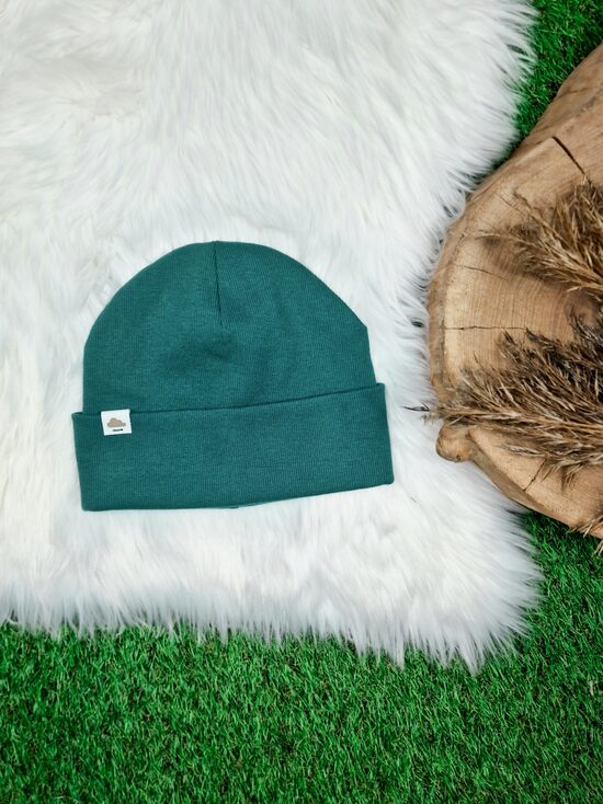 Cepure - Petrol zaļa (rievota trikotāža), 48-50