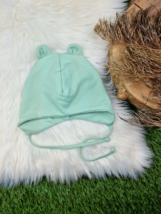 Sasienama cepure "Lācis"- Piparmētru, 46-48