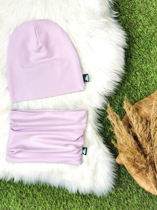 Komplekts cepure+šalle- Gaiši violets, 52-54