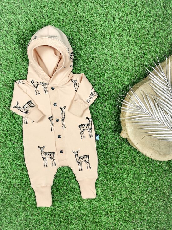 Romperis "Stirniņas"- Persiku, 56/62