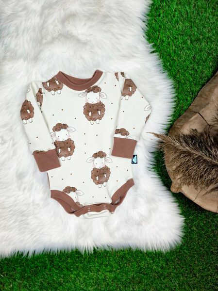 Džemperis- bodijs "Aitiņas"- Kakao brūns