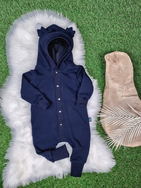 Siltināts Romperis "Lapsa"- Tumši zils
