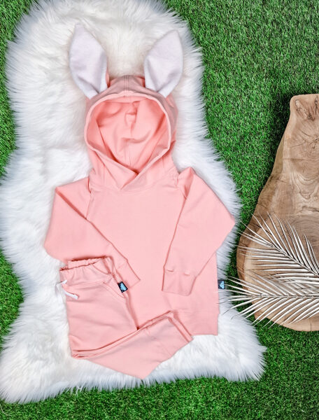 Komplekts džemperis "Zaķis" + bikses - Gaiši rozā