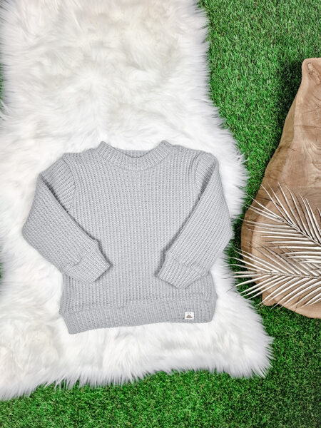 Džemperis- Pelēks (adīts audums)