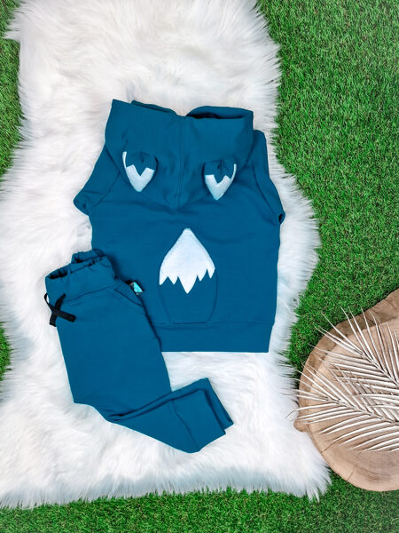 Komplekts džemperis "Lapsa" + bikses - Zils petrol