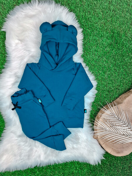 Komplekts džemperis "Lācis" + bikses - Zils petrol