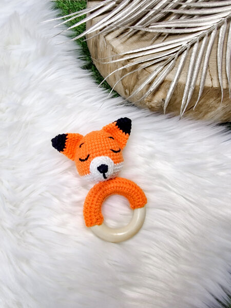 Graužamriņķis "Lapsa"- Oranža (ar grabuli)