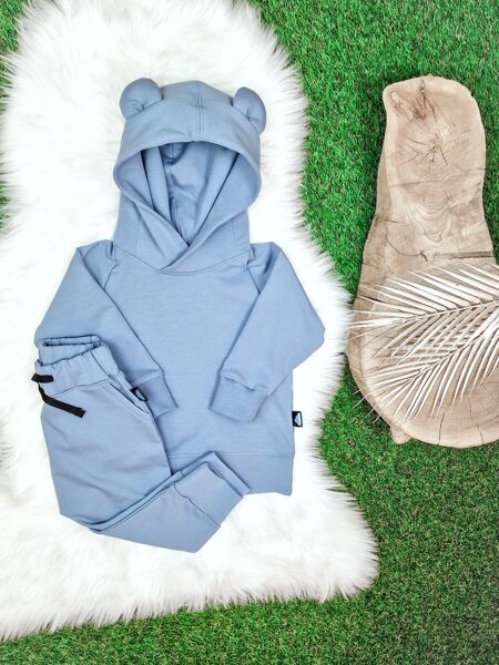 Komplekts džemperis "Lācis" + bikses - Gaiši zilpelēks