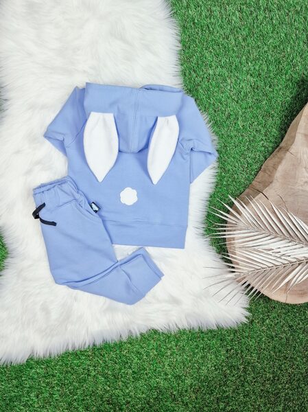 Komplekts džemperis "Zaķis" + bikses - Gaiši zils