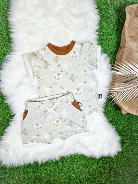 Komplekts krekls + šorti "Putni" (vidēji biezs)