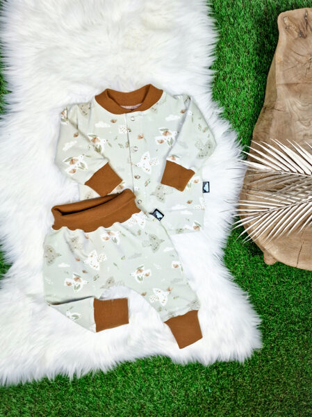 Mazuļiem komplekts jaka + bikses "Putni"