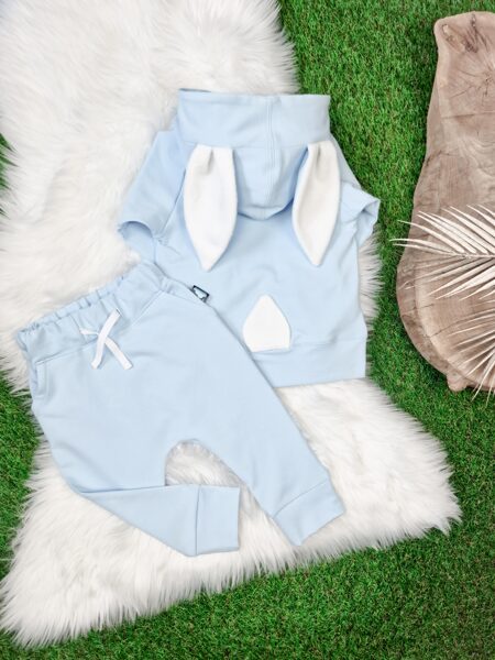 Komplekts džemperis "Zaķis" + bikses - Baby blue
