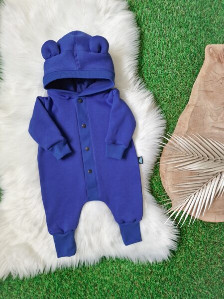 Siltināts Romperis "Lācis"- Zils