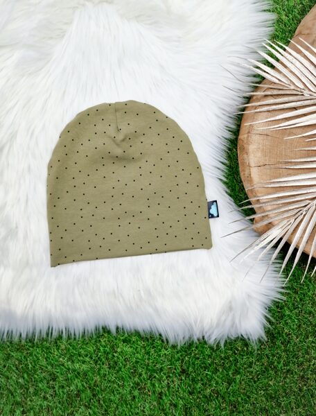 Cepure "Punktiņi"- Olīvu zaļa