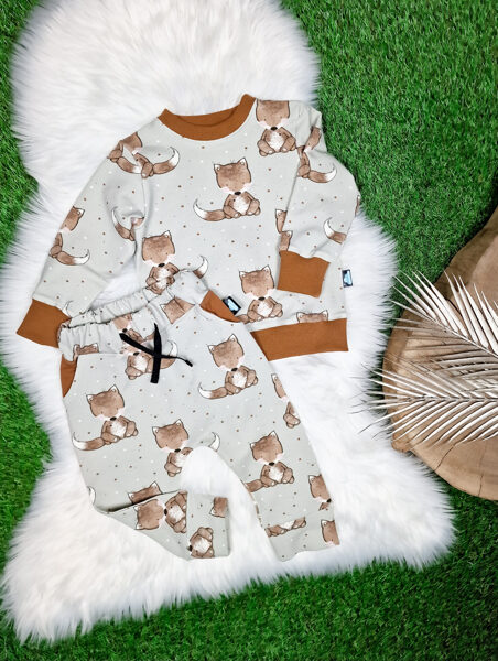 Komplekts džemperis + bikses "Lapsa"- Pelēks