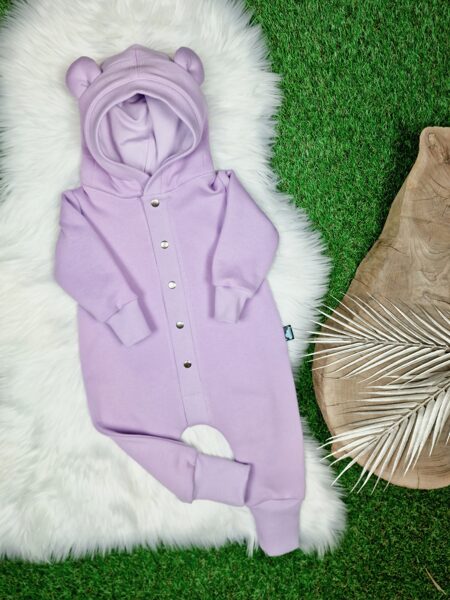 Siltināts Romperis "Lācis"- Ceriņu