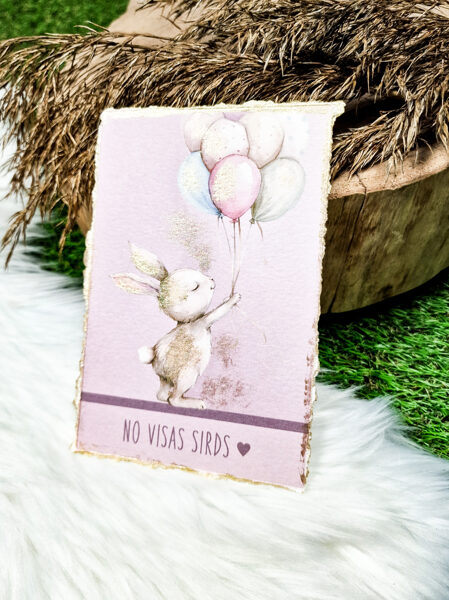 Apsveikuma kartīte "No visas sirds"