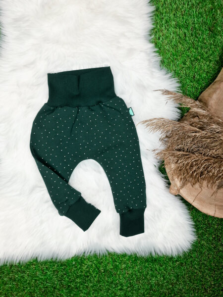 Mazuļiem bikses- Tumši zaļš (ar spīdumiem)