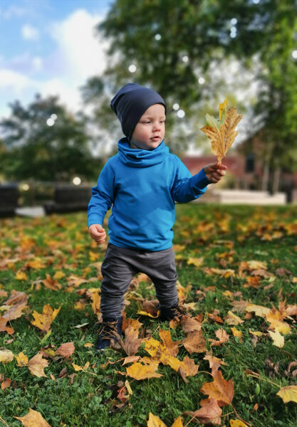 Džemperis- Zils (ar garo apkakli)