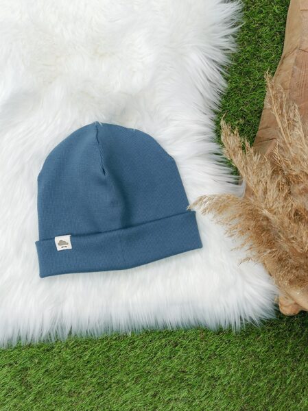 Cepure - Zilpelēka  (rievotas trikotāža)