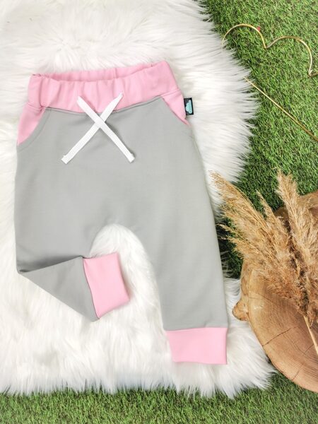 Bikses- Gaiši pelēkas/pūderrozā