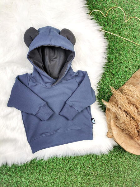 Džemperis "Lācis" - Zils indigo/tumši pelēks