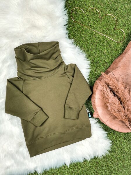 Džemperis - Haki (ar augsto apkakli)