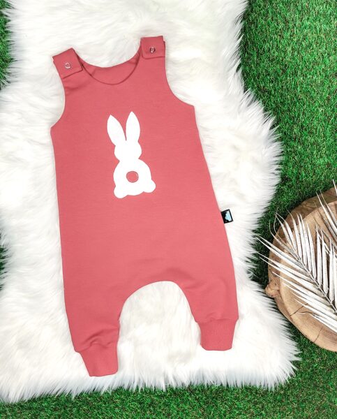 Bikšu romperis "Zaķis"- Sārts