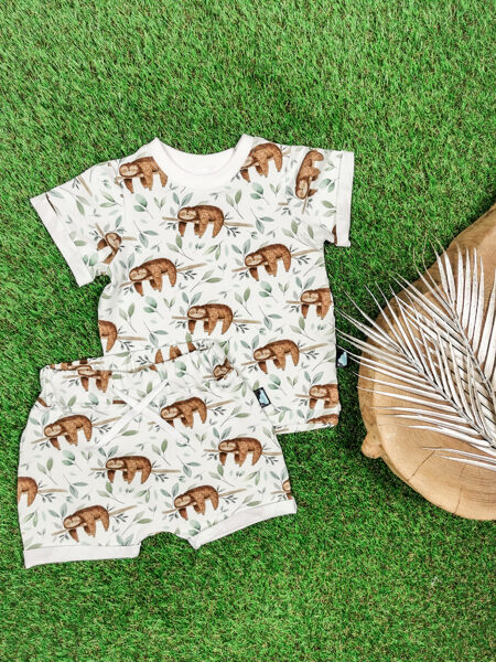 Komplekts Tkrekls + šorti ""Sliņķis" (plāna kokvilnas trikotāža)