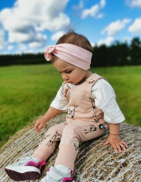 Bikšu romperis "Stirniņas"- Gaišs persiks