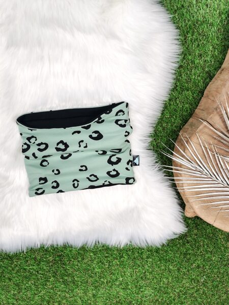 Šalle "Leopards"- Dūmakaini zaļa