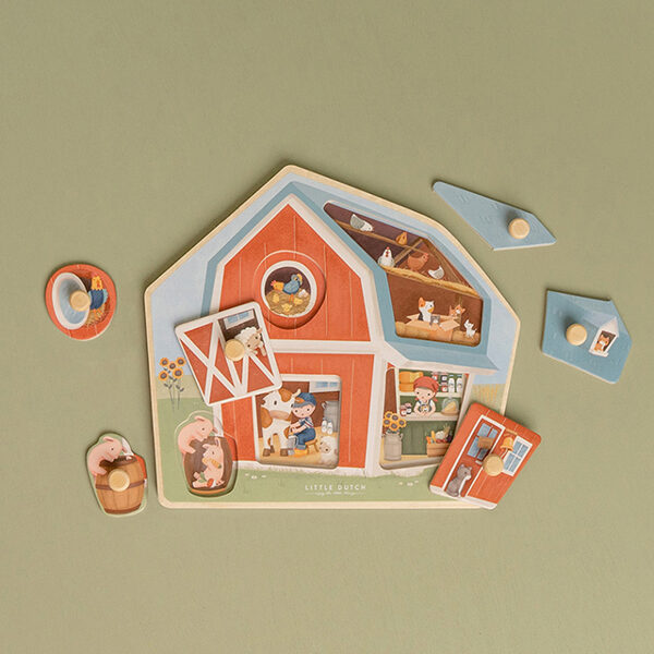 Little Dutch Tactile Puzle "Little Farm"