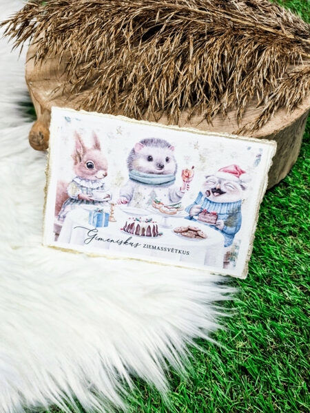 Ziemassvētku kartīte "Ģimeniskus"